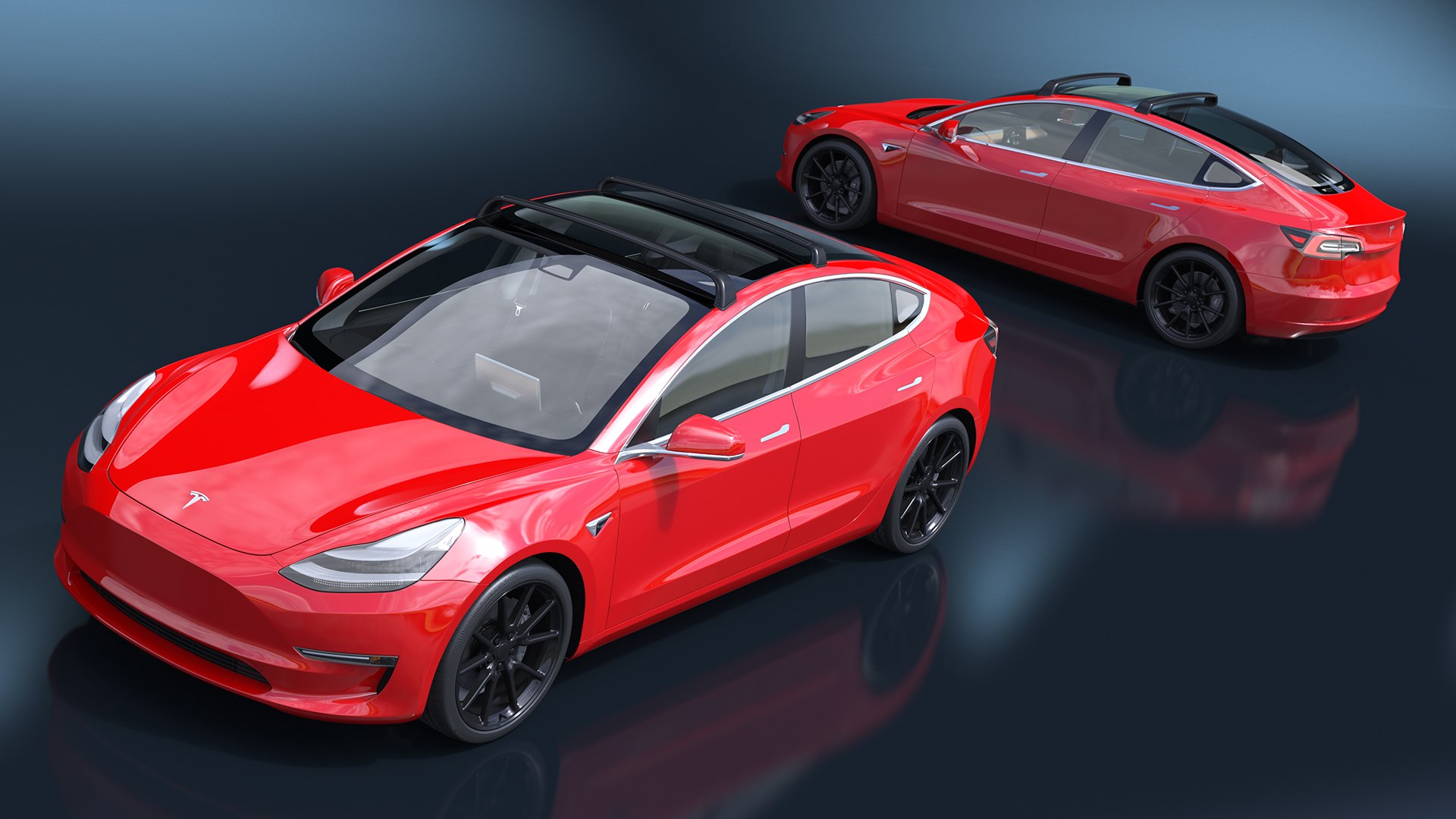 3D Model Tesla With Roof Rack - TurboSquid 2323806