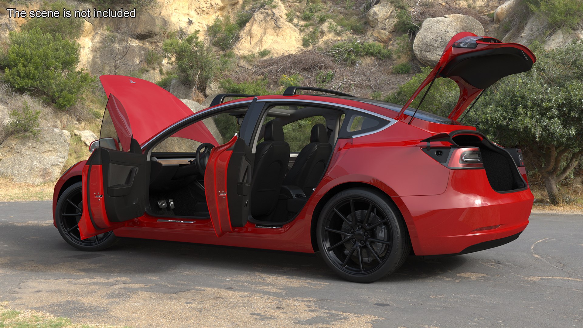 3D Model Tesla With Roof Rack - TurboSquid 2323806