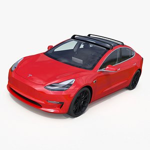 Tesla with Roof Rack