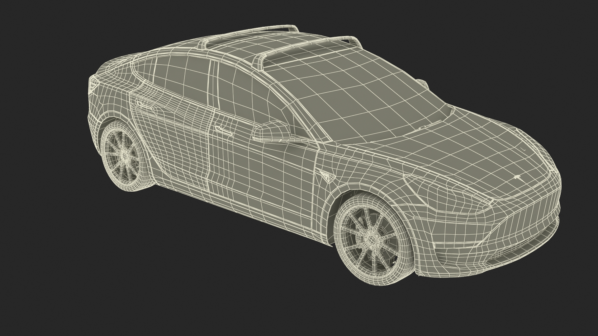 3D Model Tesla With Roof Rack - TurboSquid 2323806