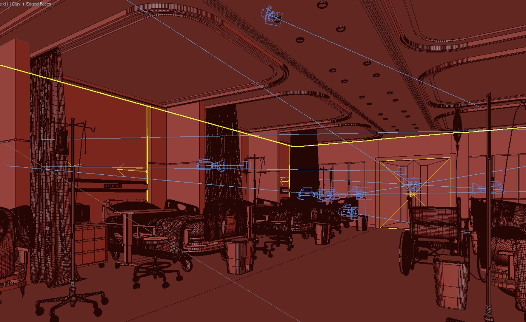 3D Model Modern Emergency Ward Interior - TurboSquid 2212494