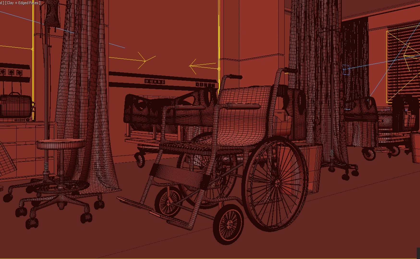 3D Model Modern Emergency Ward Interior - TurboSquid 2212494