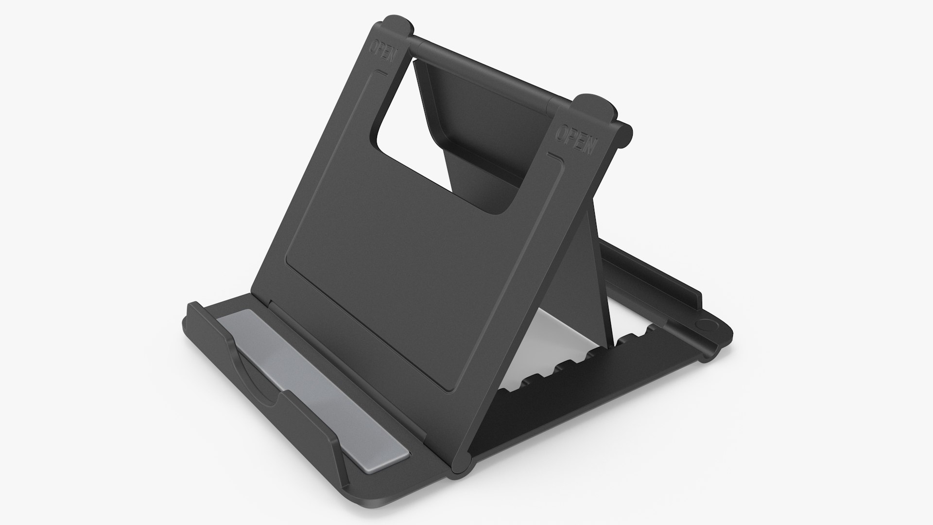 Desktop Mobile Phone Holder Black 3D model preview
