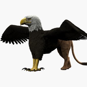 gryphon rigged 3D model