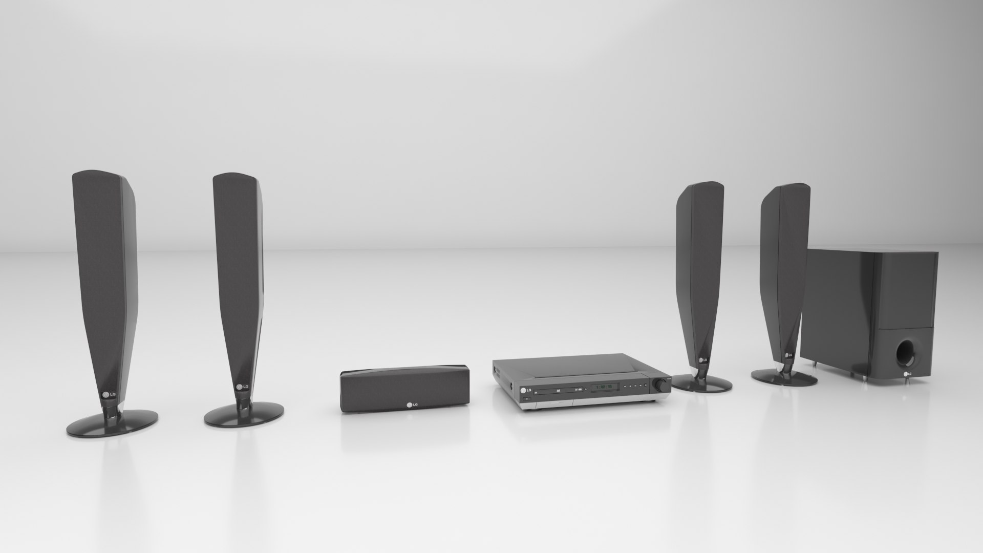 3D DVD Player LG with Speakers 1 model TurboSquid 2064769