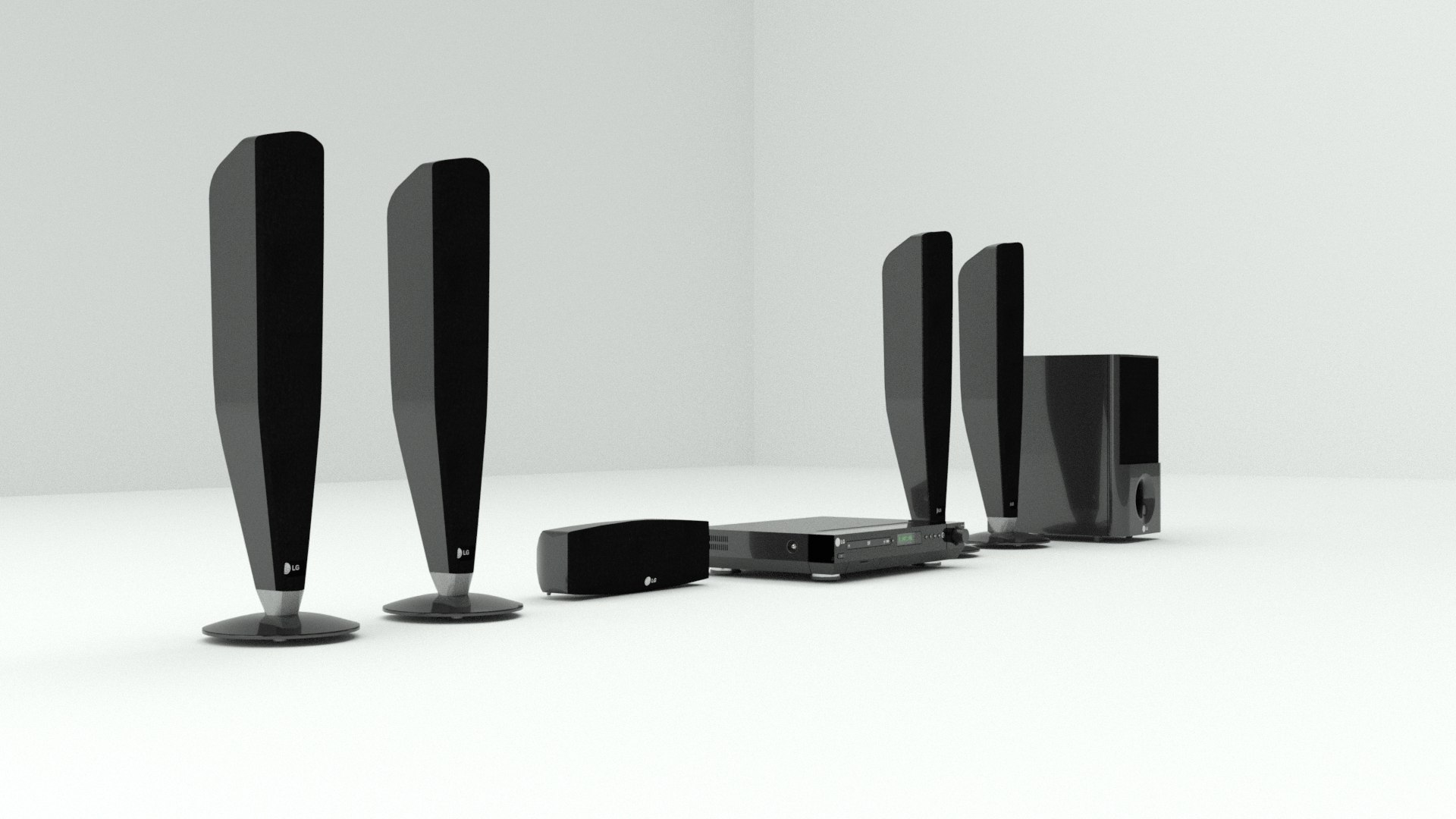 3D DVD Player LG with Speakers 1 model TurboSquid 2064769