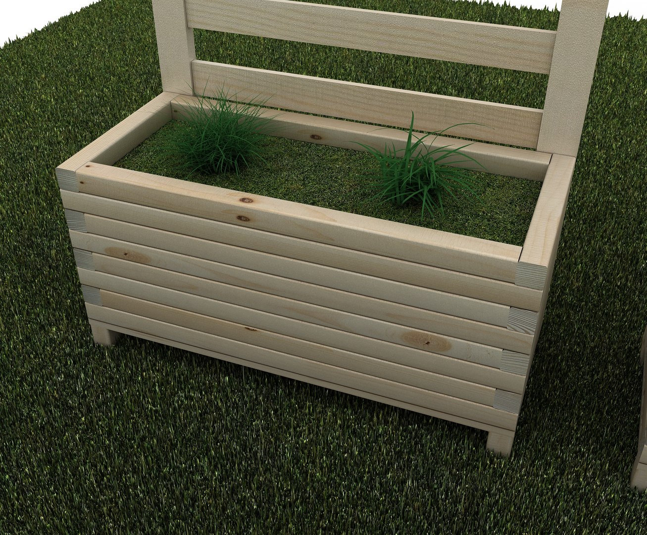 3D Planter Plant Wood - TurboSquid 1634461