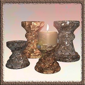 3d pillar candle model
