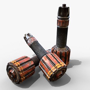 3D Sci-fi post-apocalyptic grenade