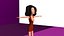 free low poly woman in dress 46