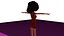 free low poly woman in dress 46