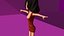 free low poly woman in dress 46