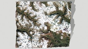 Mountain landscape Khakaborazi National Park model