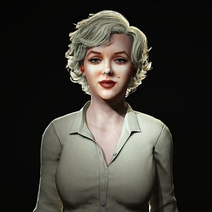 Marilyn Monroe 3D Model - Hyper Realistic - Low Poly 3D model