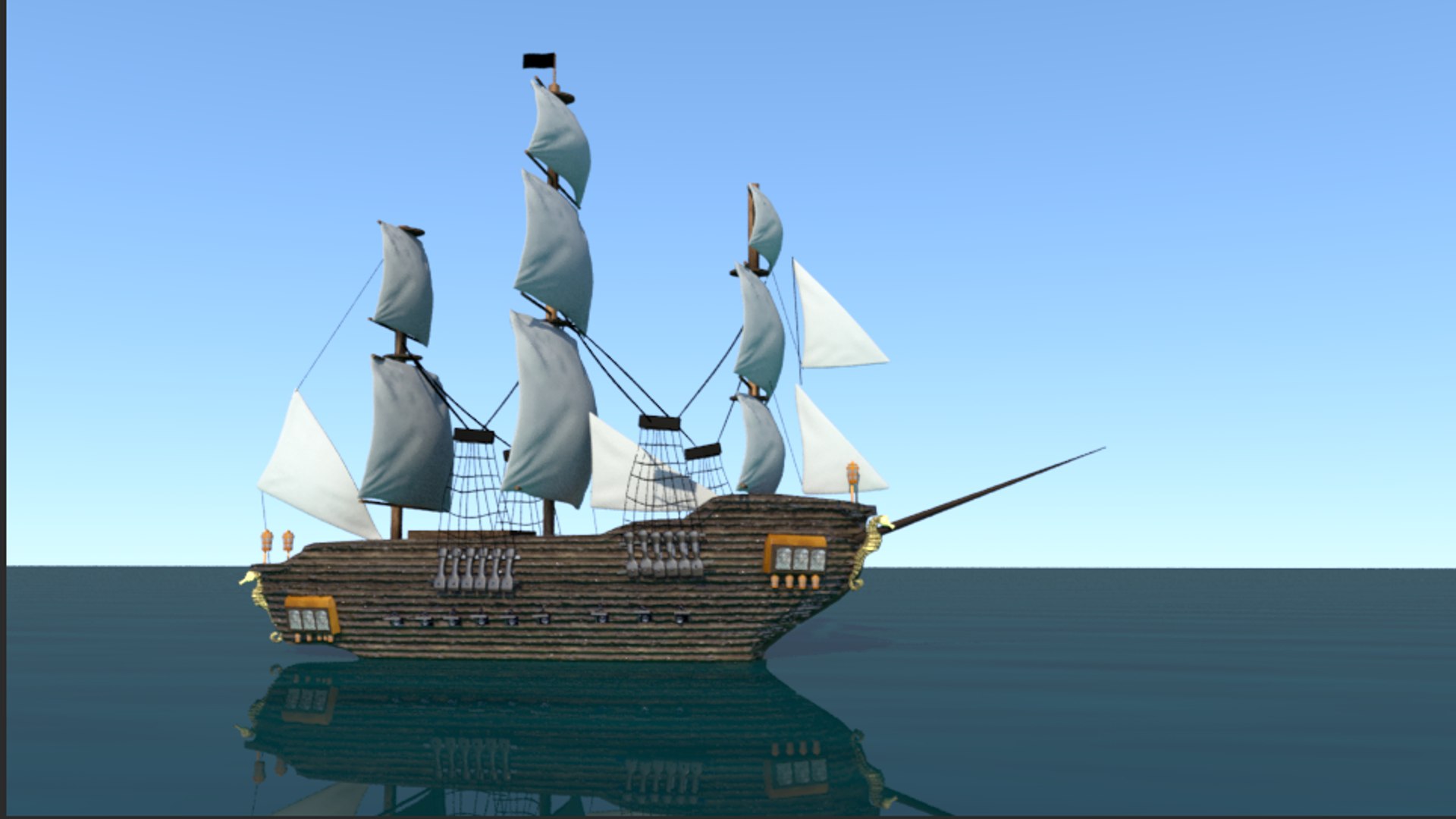 Pirate Ship 3D - TurboSquid 1299980