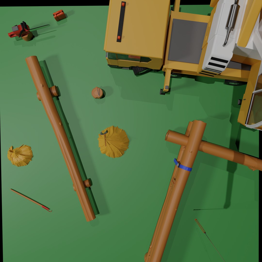 Building Log Home Scene 3D Model - TurboSquid 2106190