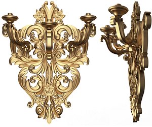 Classic Wall Chandelier 03 3D