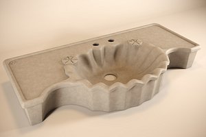 Stone sink handmade 3D model