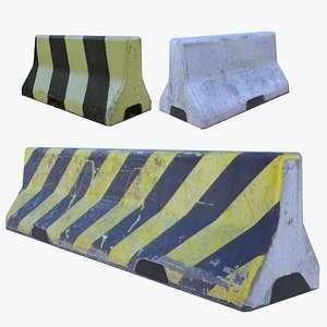 3D model Traffic barriers bundle III