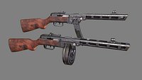 PPSh-41  (Fully disassembled game model)