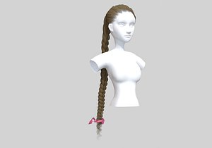 3D Ponytail Female Hairstyle model