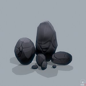 stylized rocks model
