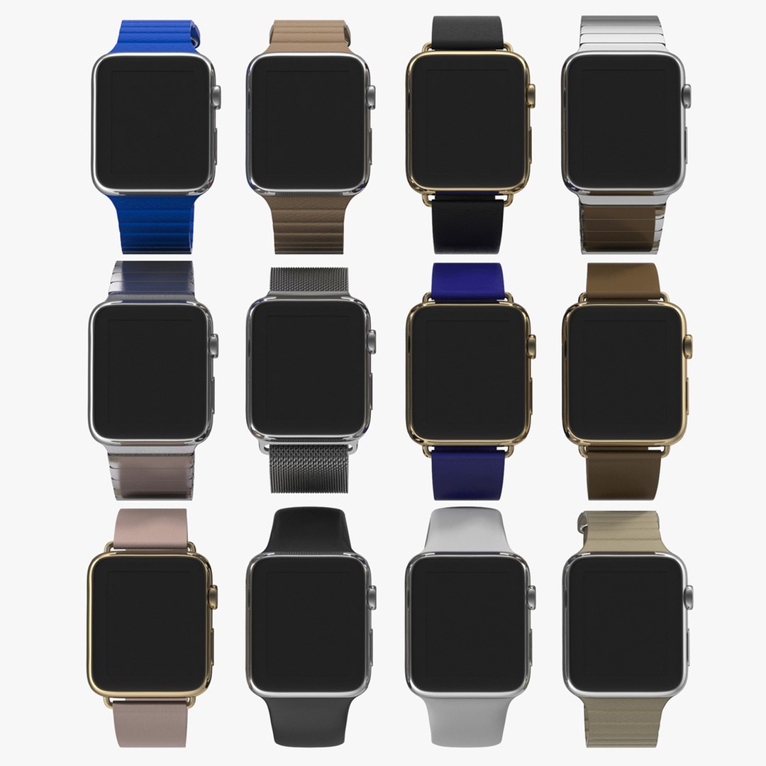 Apple Watch Collection 3D model preview