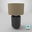 Lampe de table Matilde avec abat-jour tambour en toile de jute