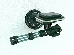 3ds max minigun wall