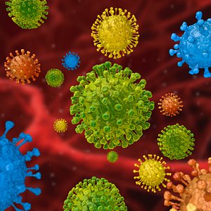 virus corona 3D model