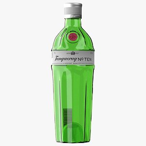 realistic n10 gin bottle 3D model