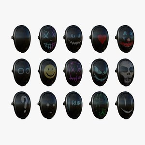 15 LED Screen Mask Collection - Character Design
