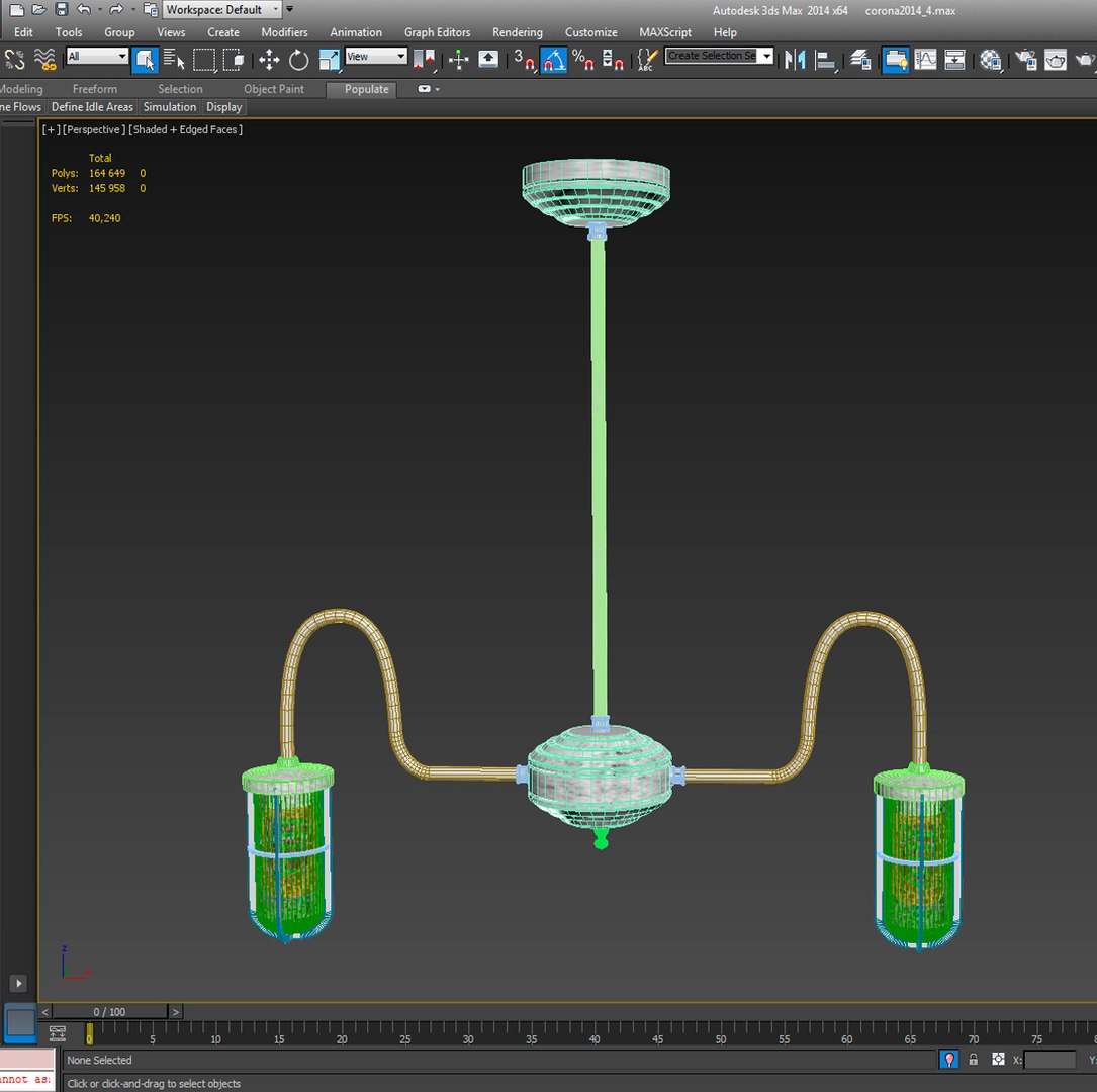 3d Model Chandelier Wall Lamp Dune