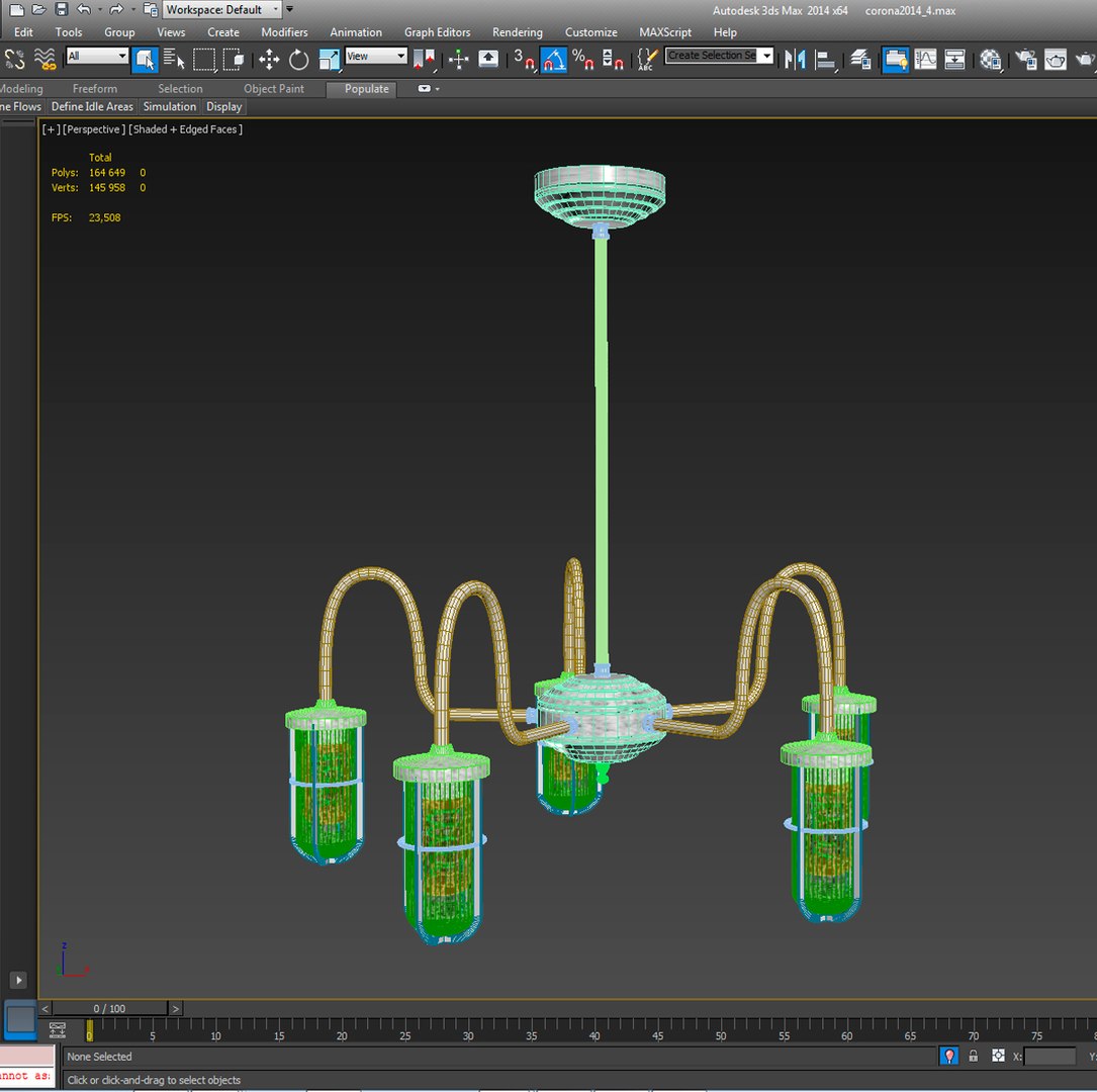 3d Model Chandelier Wall Lamp Dune