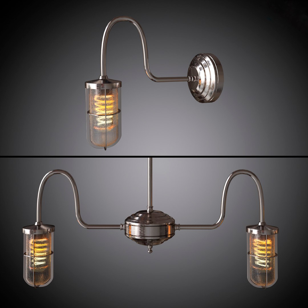 3d Model Chandelier Wall Lamp Dune