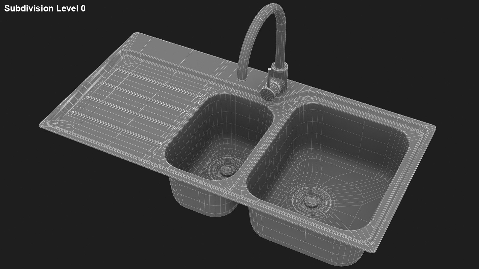 Realistic Kitchen Sink 3d Model Turbosquid 1518725