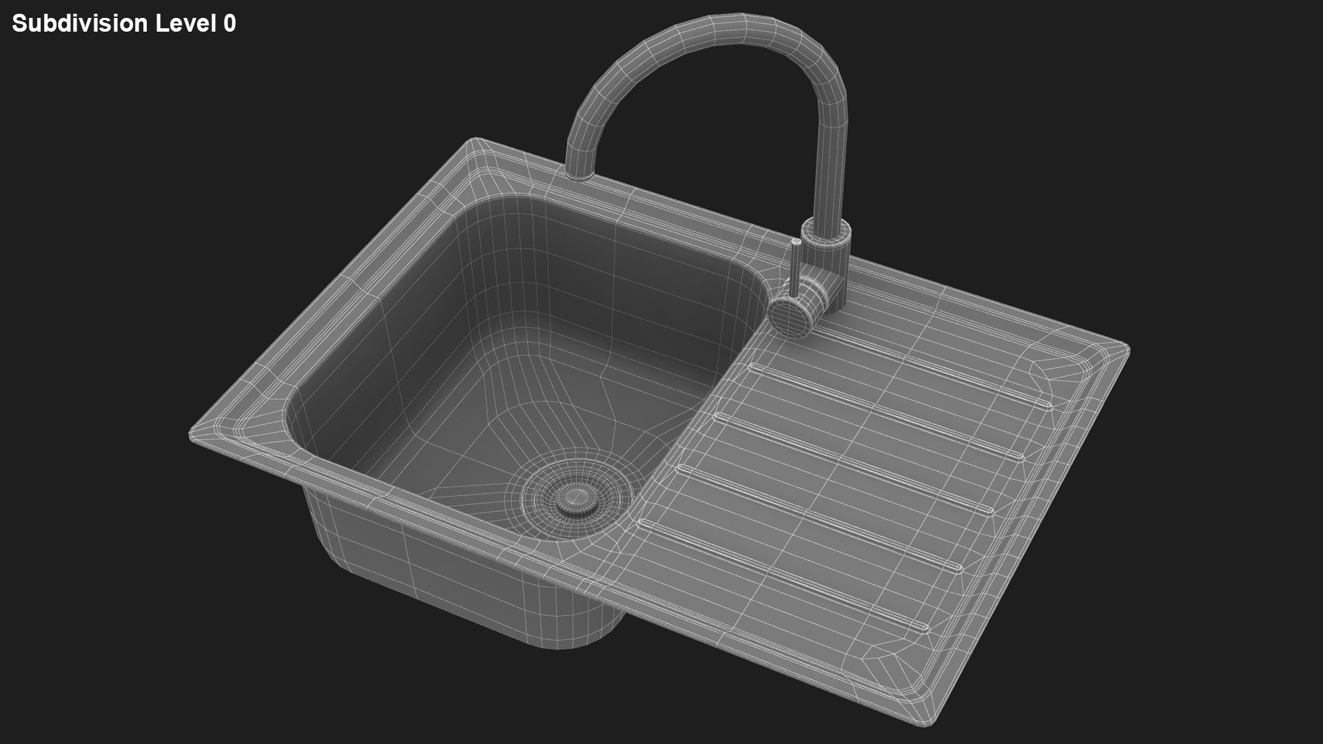 Realistic Kitchen Sink 3d Model Turbosquid 1518725