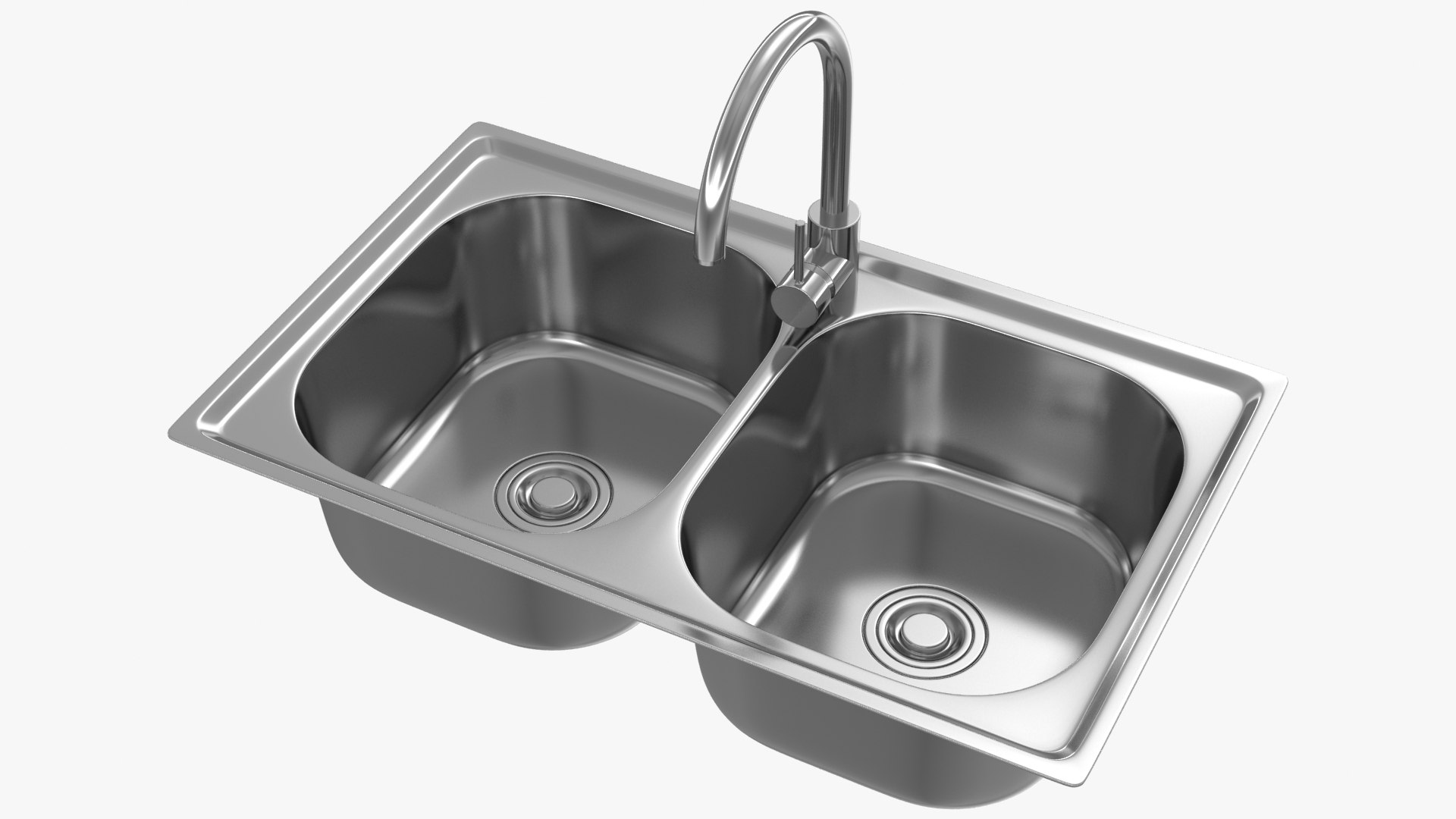 Realistic Kitchen Sink 3d Model Turbosquid 1518725