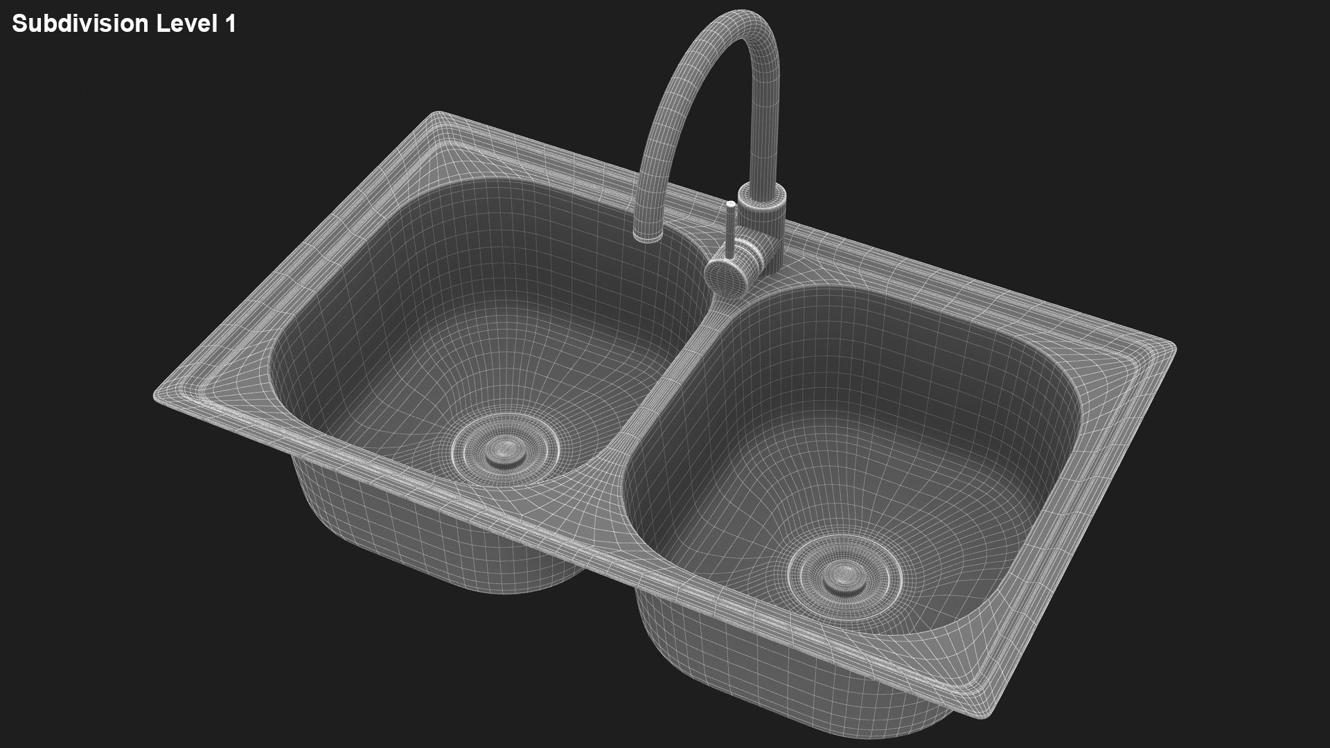 Realistic Kitchen Sink 3d Model Turbosquid 1518725