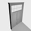 doors metal double 3D model