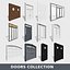 doors metal double 3D model