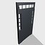 doors metal double 3D model