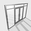 doors metal double 3D model