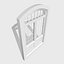 doors metal double 3D model