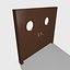 doors metal double 3D model