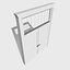 doors metal double 3D model