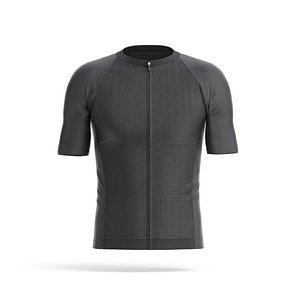 3D Black Men Cycling Jersey - bicycle zipper sport t-shirt model