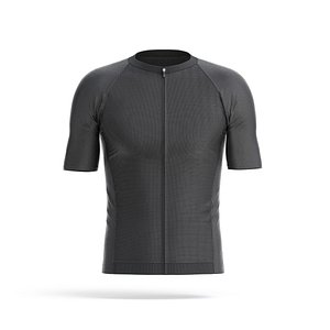 Black Men Cycling Jersey - bicycle zipper sport t-shirt