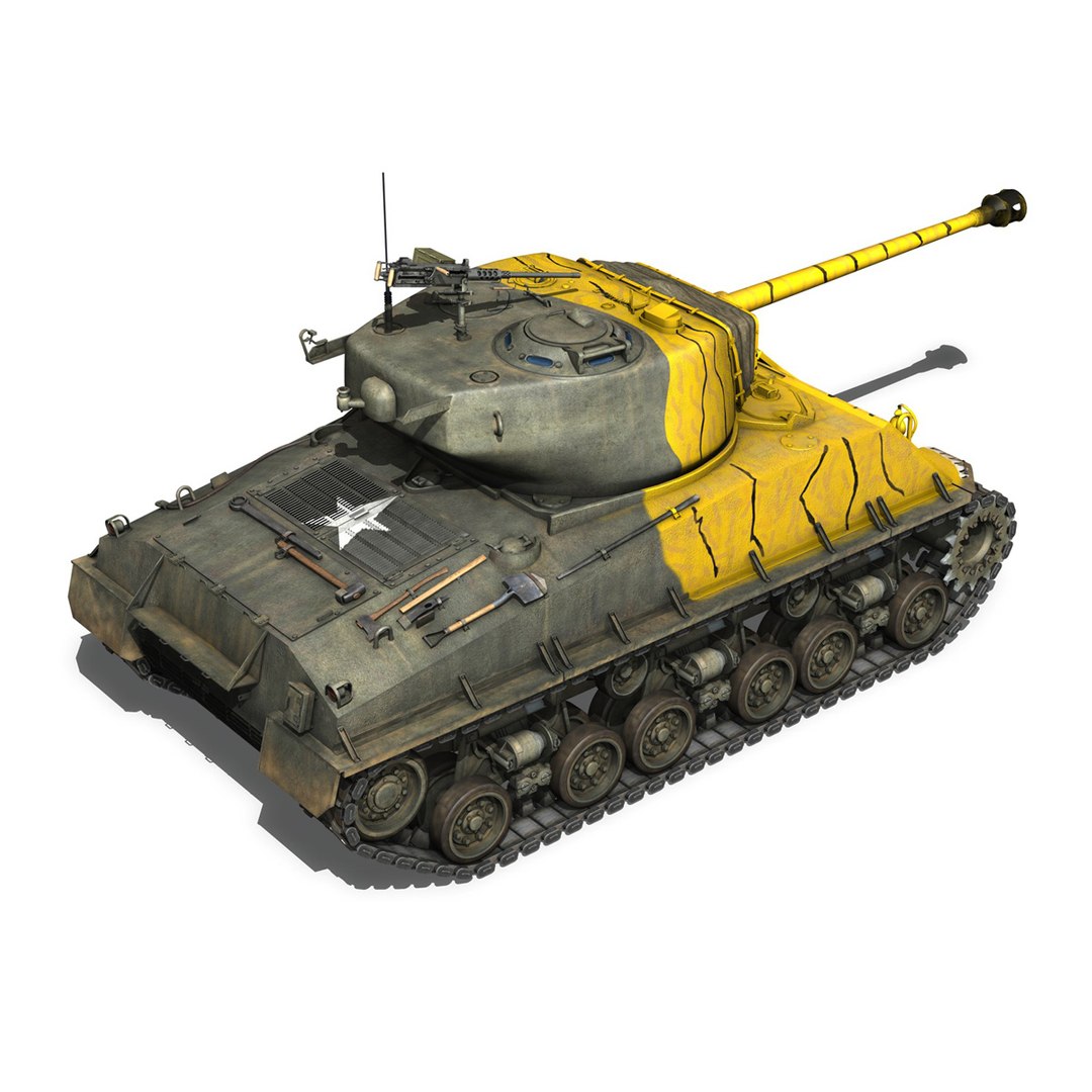 3ds m4a3e8 sherman - tank