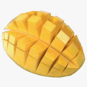 3D model rotten mango VR / AR / low-poly